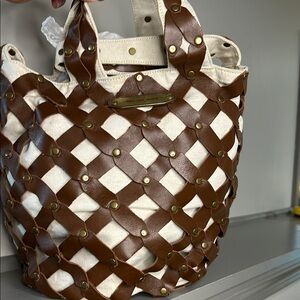 Michael Kors Brown and Cream Women's Bag